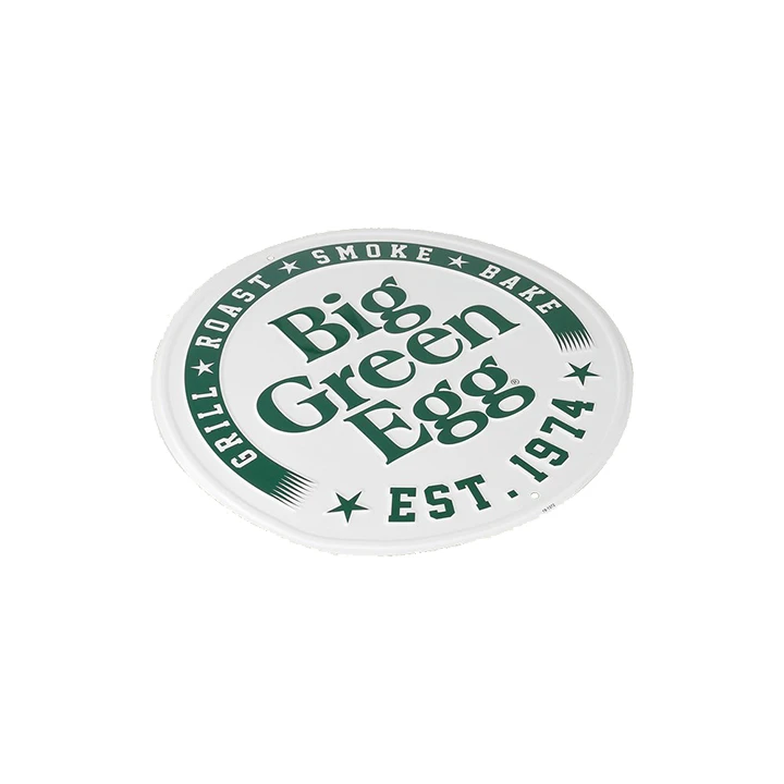 Big Green Egg Rond Tekstbord Wit EST. 1974 2 Big Green Egg Rond Tekstbord Wit EST. 1974 - Afbeelding 2