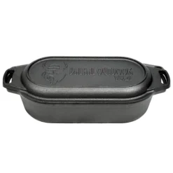 Valhal Outdoor Gietijzeren Dutch Oven Met Grill Deksel Ovaal 2 Liter