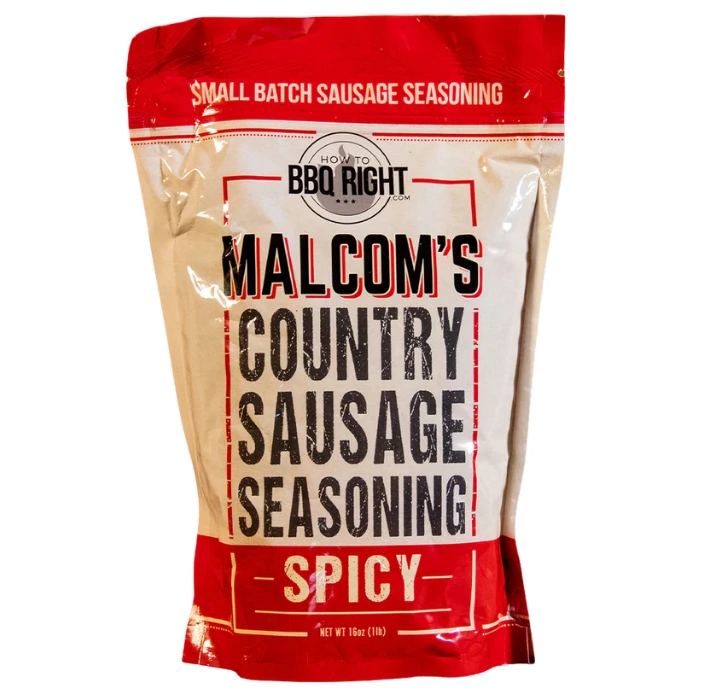 Malcom's Spicy Country Sausage Seasoning 16oz 1 Malcom's Spicy Country Sausage Seasoning 16oz