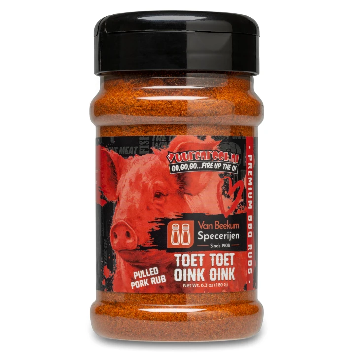 Vuur&Rook Toet Toet Oink Oink Rub 180 Gram 1 Vuur&Rook Toet Toet Oink Oink Rub 180 Gram
