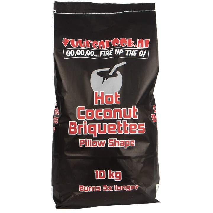 Vuur&Rook Hot Coconut Briketten Pillow Shape 10 Kg 1 Vuur&Rook Hot Coconut Briketten Pillow Shape 10 Kg